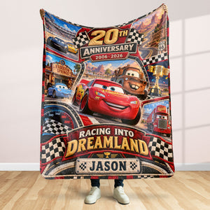 20th Anniversary Speed Fans Cartoon Blanket - Personalized Gifts For Childhood Blanket 04HATI061026