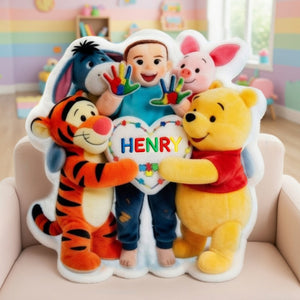Custom Photo Cute Friends With Autism Pillow, Personalized Gifts For Autism Kids 02qhmg200326