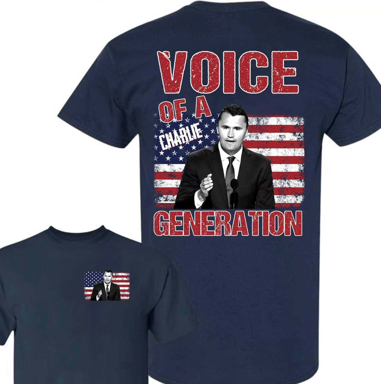 Charlie Kirk - Voice Of A Generation Patriotic Memorial Shirt 03laxx110925
