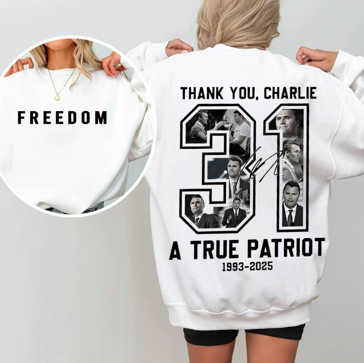 Thank You Charlie Kirk - A True Patriot Shirt 06laxx110925
