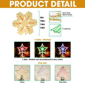 Funny Holiday Acrylic Christmas Tree Topper - Personalized Gifts For Family 08pgqn151125-Homacus