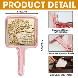 Butterfly Family Tree Handheld Mirror - Personalized Gifts For Mom 02namg120226