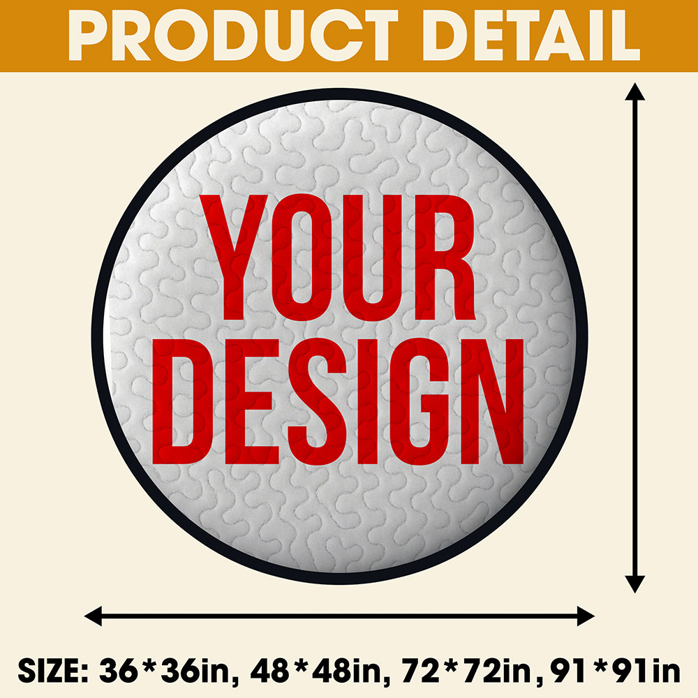 Personalized Gifts For Christmas, Lovely Couple Personalized Quilted Round Mat 02pgmg260925-Homacus