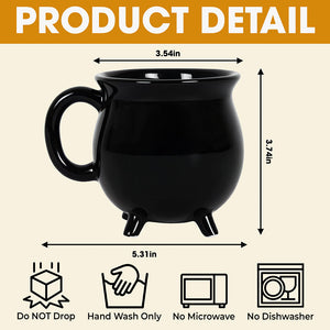 Spooky Sips Cauldron Mug - Personalized Gifts For Fantasy Lovers 04TGDT180825-Homacus