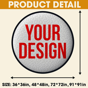 (LUX) Personalized Gifts For here Quilted Round Mat Quote/Design Mã-Homacus