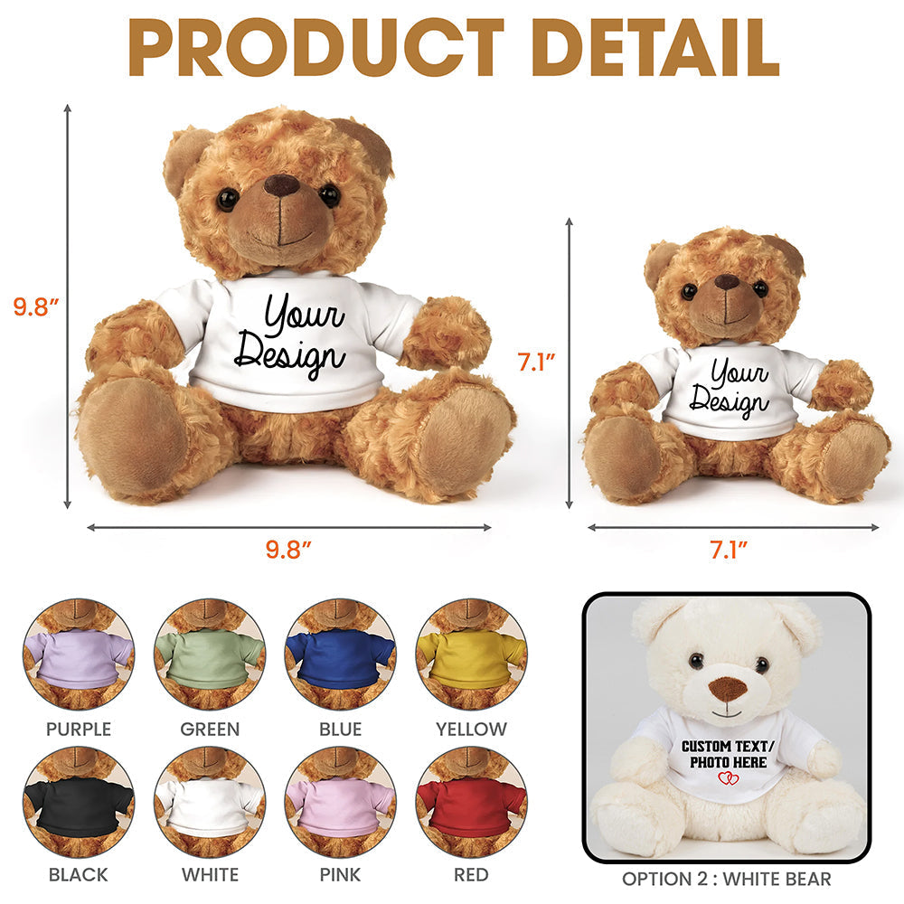 Personalized Gifts For Kids Bear With Shirt Movie Fan 02ohqn130225-Homacus