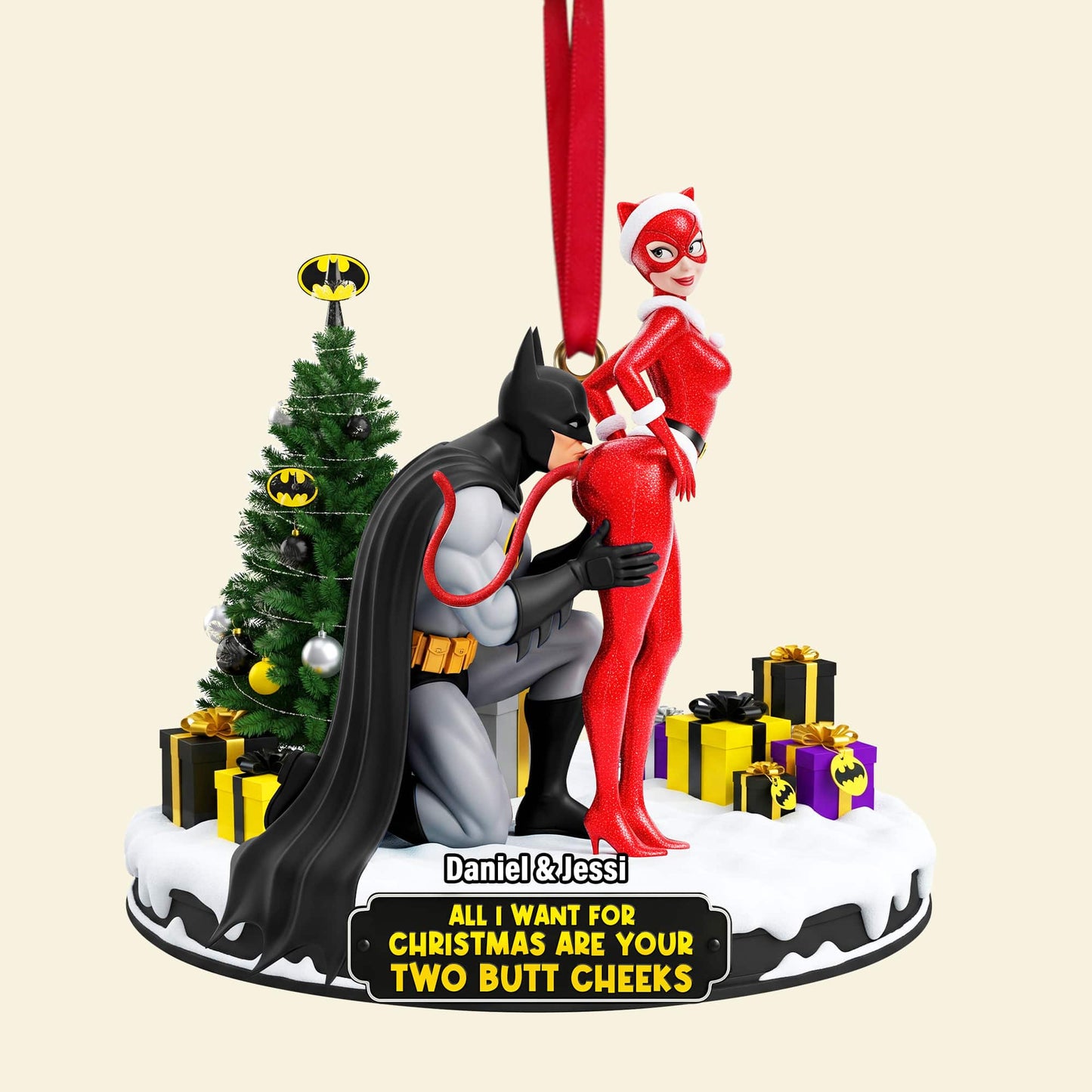Cheeky Masked Couple Ornament - Personalized Gifts For Couple 04ohlu150925