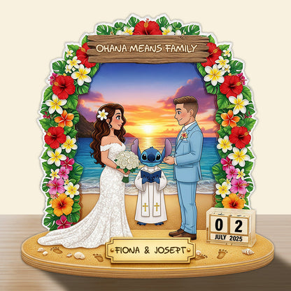 Wedding Couple Acrylic Plaque - Personalized Custom Photo Gifts For Couple 03HYLU210825