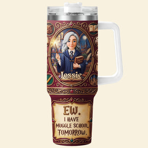 Whimsical World Back To School 40oz Colorful Tumbler - Personalized Gifts For School Tumbler 03TYTA010826