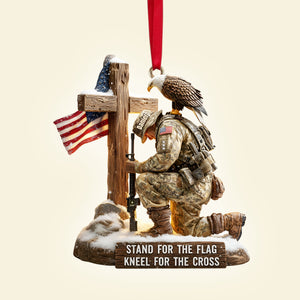 Faithful Warrior Christmas Ornament - Personalized Gift For Veteran 04TGLU151025