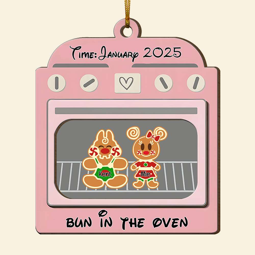 Personalized Gifts For Pregnant, Christmas Stove Wood Ornament 01XQLU111124 - Ornament - GoDuckee