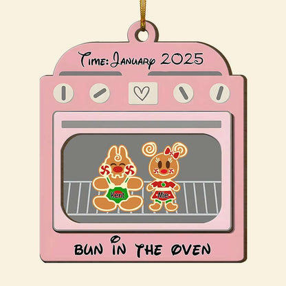 Personalized Gifts For Pregnant, Christmas Stove Wood Ornament 01XQLU111124 - Ornament - GoDuckee