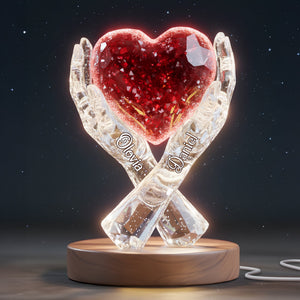 Heart Of Love Acrylic Light Box - Personalized Gift For Couples 06HYLU151225