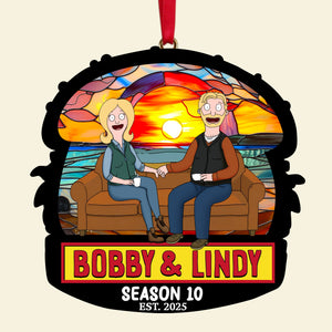 Quirky Cartoon Couple Ornament - Personalized Gifts For Couples 02OHLU091025PA