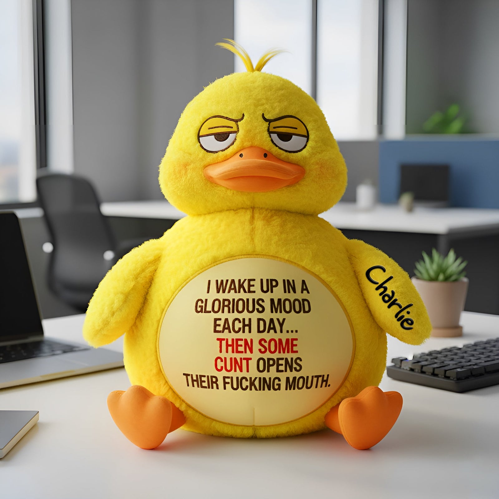 Grumpy Duck Shaped Pillow  - Personalized Gifts For Officers 06TOLU151125