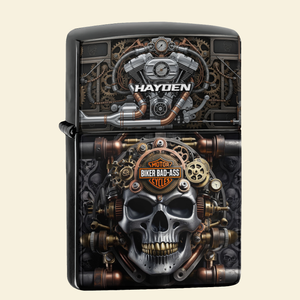 Badass Biker Lighter - Personalized Gifts For Motorcycle Lovers 03QHLU310725