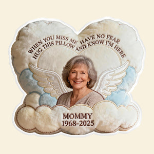Miss The Angel In Heaven Shaped Pillow, Personalized Keepsake To Remember Loved One 03qhta221225
