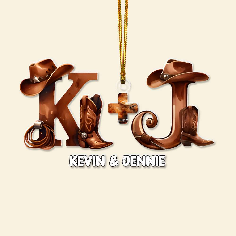 Personalized Custom Letter Gifts For Couple Acrylic Ornamnet 03OHLU251024 - Ornament - GoDuckee