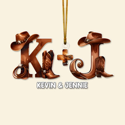 Personalized Custom Letter Gifts For Couple Acrylic Ornamnet 03OHLU251024 - Ornament - GoDuckee