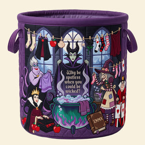 Villains Doing Laundry Quilted Laundry Basket - Personalized Gifts 04hata180726