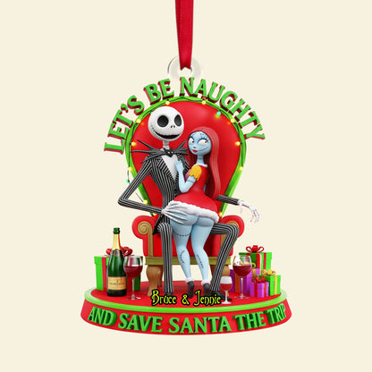 Let’s Be Naughty Couple Ornament - Personalized Christmas Gifts For Couple 03OHLU090925
