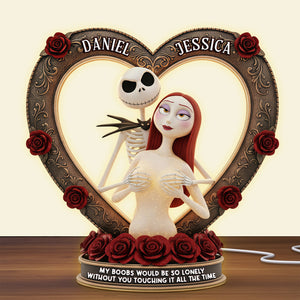 Spooky Couple Light Box -  Personalized Gifts For Couple Christmas Acrylic Light Box 03OHLU031125