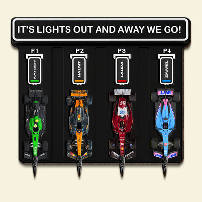 Pit Stop Racing Car Key Hanger - Personalized Gifts For Car Lovers 03HYLU100925