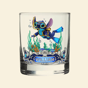 Scuba Diving Alien Drinking Glass - Personalized Gifts For Scuba Divers 03TGLU270825