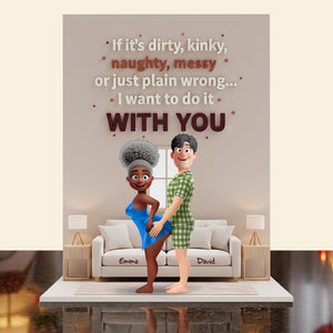 Playful Couple Acrylic Plaque - Personalized Gifts For Couples 01OHLU020226