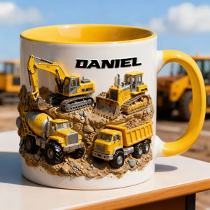 Construction Vehicles Coffee Mug - Personalized Gift For Truckers 06KILU130126