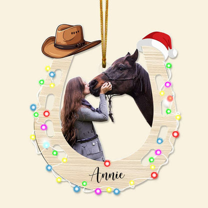 Personalized Custom Photo Gifts For Horse Lovers Acrylic Ornament 03OHLU211024 - Ornament - GoDuckee