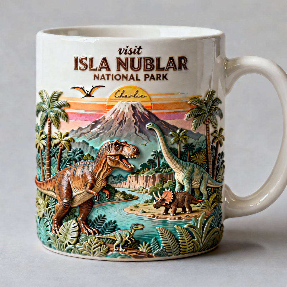 Prehistoric World National Park Coffee Mug - Personalized Gift For Dino Lovers 02NALU090126