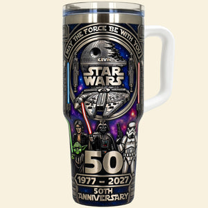 50th Anniversary Space Adventure Tumbler - Personalized Anniversary Gift 02OHTA090326