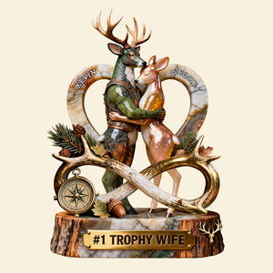 Dearly Deer Couple Acrylic Plaque, Personalized Gifts For Hunting Couple 02qhta160126