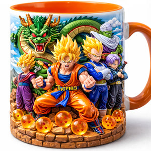 Legendary Warrior Energy Accent Mug - Personalized Gifts For Anime Fans Coffee Mug 05TYLU180326