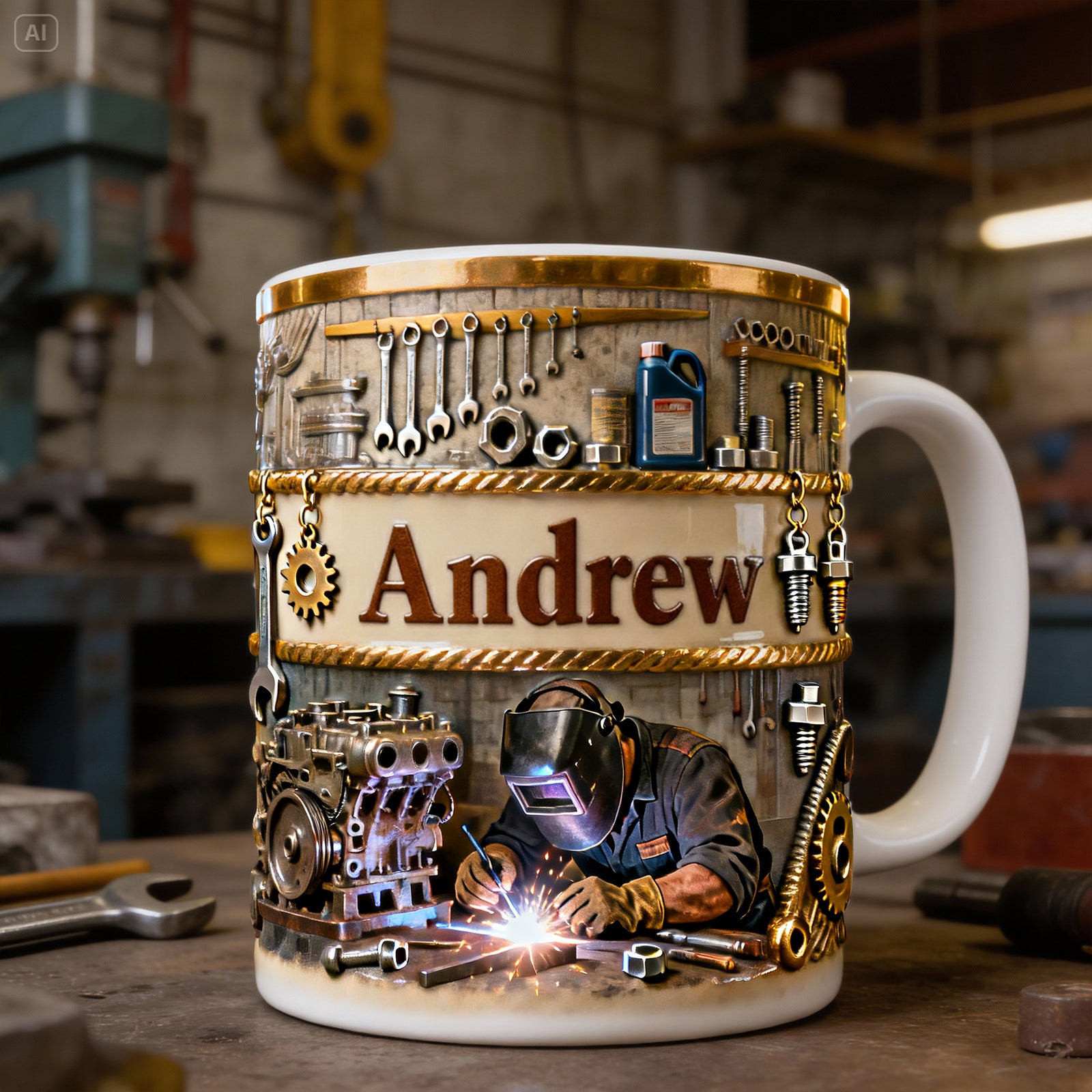 Proud Welder At Work Mug- Personalized Gifts For Welder 04PALU201225