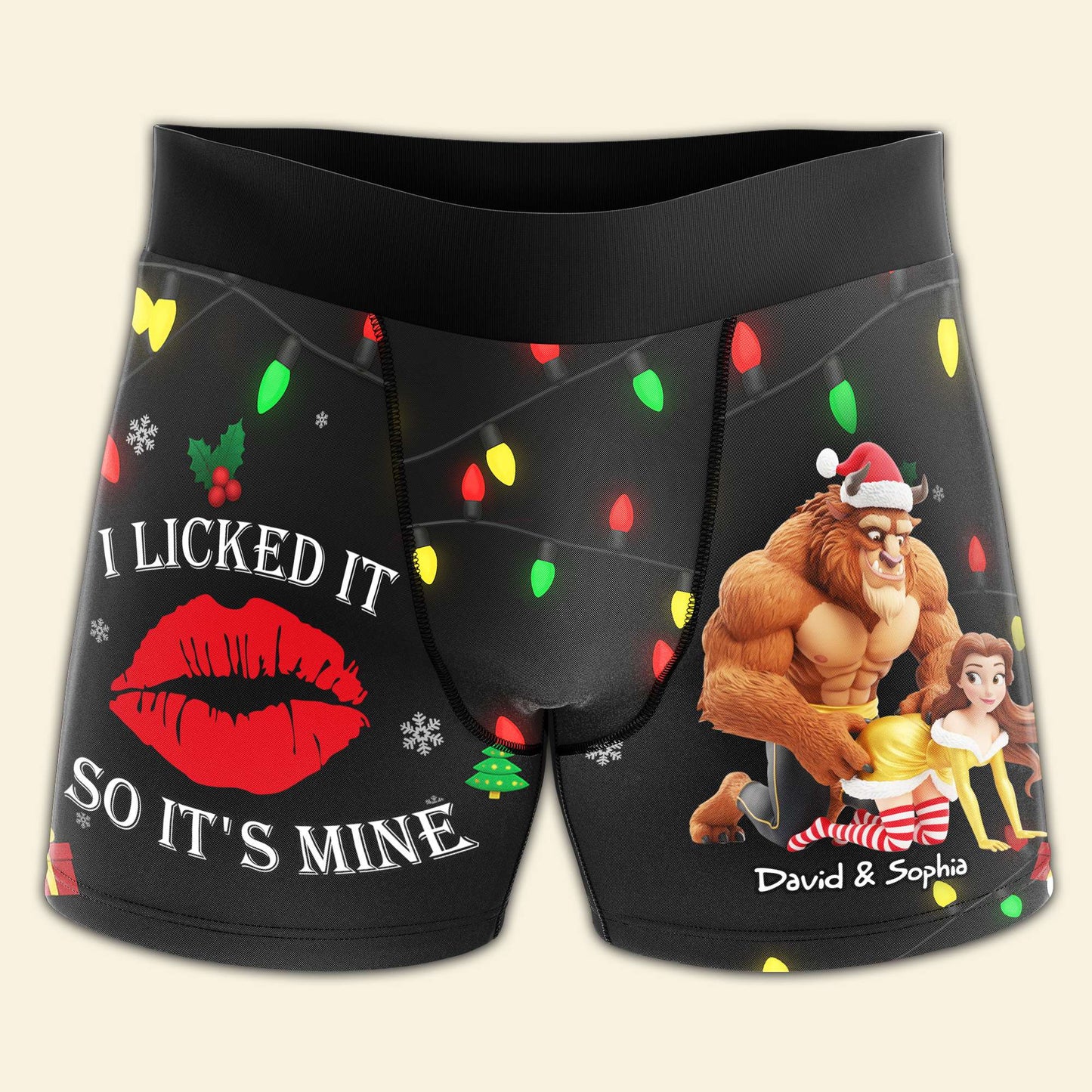 Fun-Loving Couples Christmas Boxers - Personalized Gifts For Him 05NALU160925