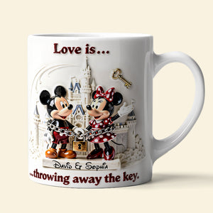 Locked Together Forever Coffee Mug - Personalized Gifts For Couples 01OHLU280126