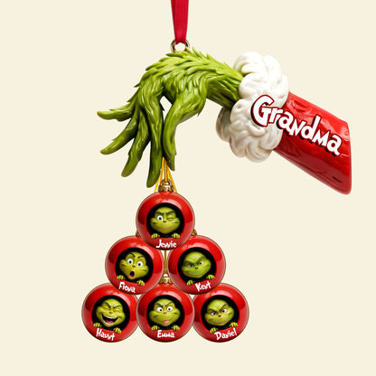 Green Monster Family Ornament - Personalized Gifts For Family Christmas Ornament 05QHLU170925