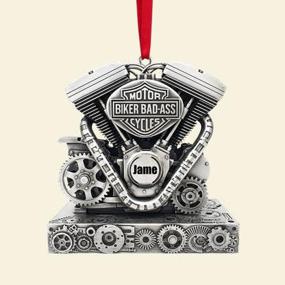 Strong Motorcycle Engine Ornament - Personalized Christmas Gifts For Bikers 02QHLU170925