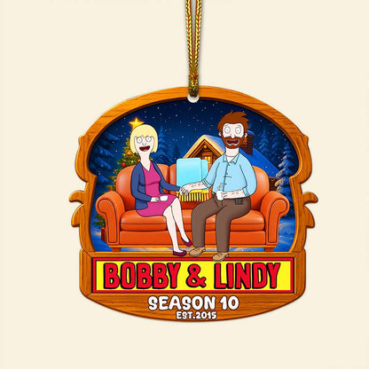 Griddle Love Couple Christmas Ornament - Personalized Anniversary Gifts For Couple 06OHLU130825PA