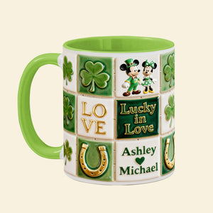 Lucky In Love Couple Coffee Mug - Personalized Patrick's Day Gifts For Couples 03PGTA060226
