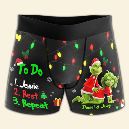 Grumpy Couple Christmas Boxers - Personalized Gifts For Him 05NALU110925