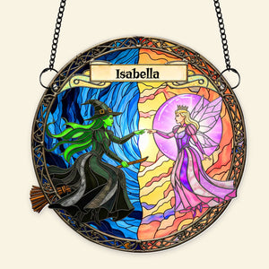 Light x Shadow Witch Suncatcher  - Personalized Gifts For Witch Lovers 05HYLU080825
