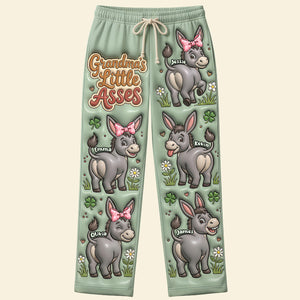 Grandma Donkey Funny Pajama Pants - Personalized Gifts For Grandma and Mom 01nata100326