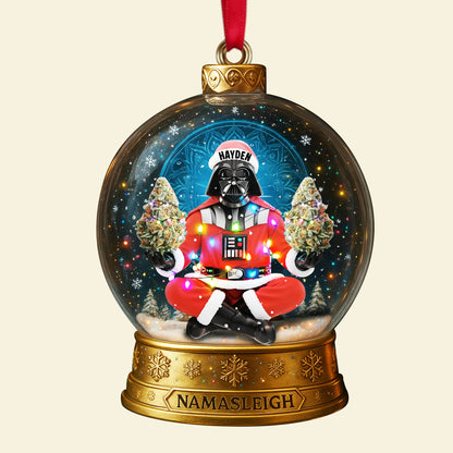 Cosmic Festive Santa Ornament - Personalized Christmas Gift For Stoners 02TOLU290825