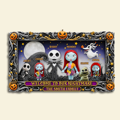 Welcome Creepy Family Doormat -  Personalized Halloween Gifts For Family 04HULU030925