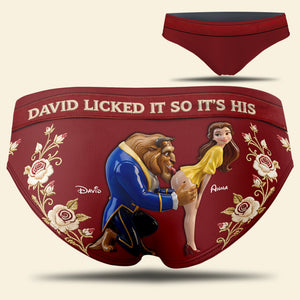Playful Couple Women's Brief - Personalized Gift For Her 02OHLU280126
