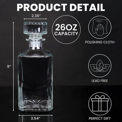 (BFF) Personalized Whiskey Decanter Set (2 sides printed)-Homacus
